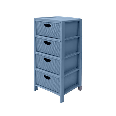 Intreccio Avion Blue 4-Drawer Chest