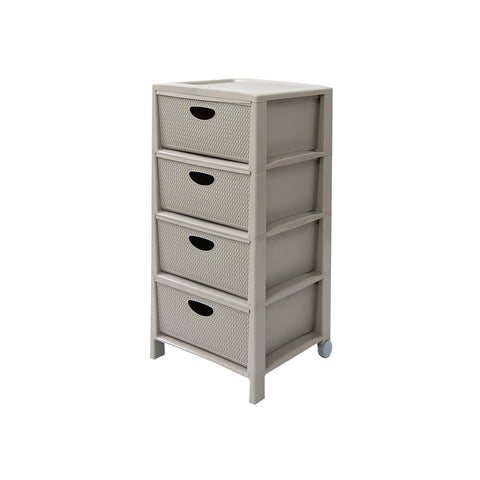 Intreccio Taupe 4-Drawer Chest
