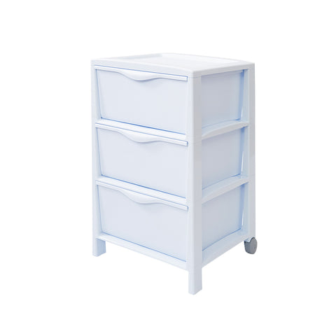 Spring 3-drawer chest of drawers, white