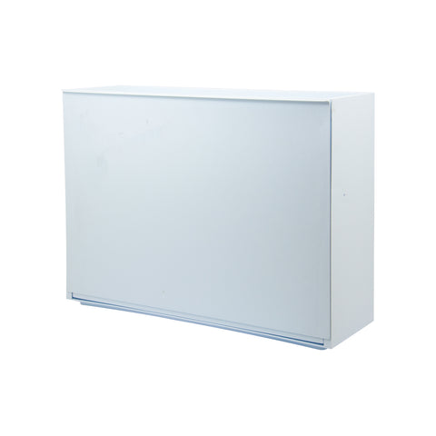 Smooth Wall-Mounted Shoe Cabinet 16x51,5x39cm White
