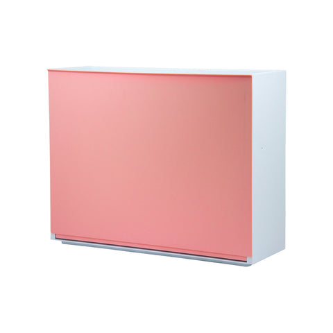 Smooth Wall-Mounted Shoe Cabinet 16x51,5x39cm Powder Pink