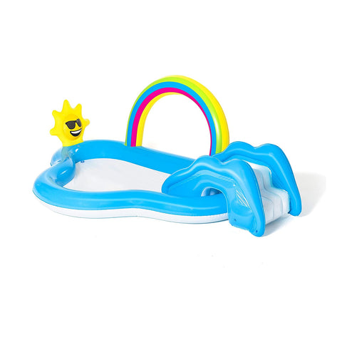 Rainbow Pool with Slide 257x91cm