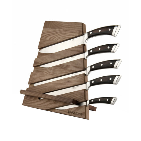 Multifunctional Wooden Knife Block with 5 Knives