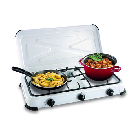 3-Burner Gas Stove With Lid 1500w