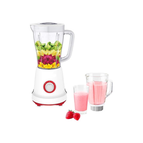 Blender with 1.5L Glass Jug 500W Red