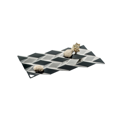 Black stainless steel centerpiece 38x23,5cm