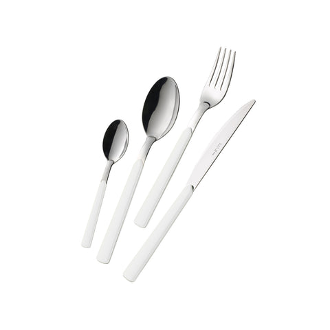 24-Piece Fast White Stainless Steel Cutlery Set