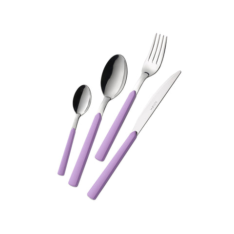 24-Piece Fast Lilac Stainless Steel Cutlery Set