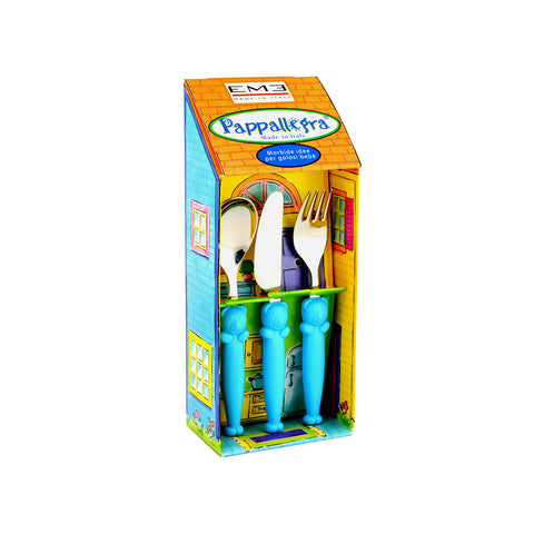 Set of 3 Children's Cutlery Pappallegra Light Blue