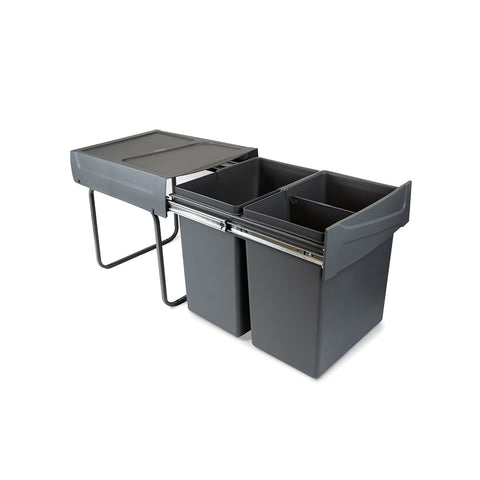 Double pull-out bin for recycling 20l