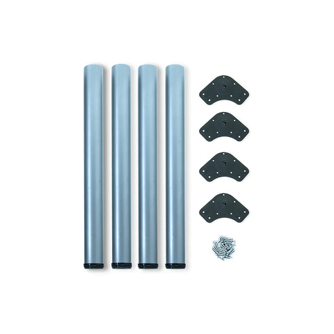 Set of 4 adjustable table legs ø 60x83-85cm, aluminum-painted