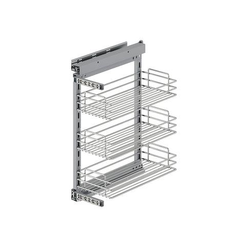 3-tier pull-out kitchen organizer for drawer in steel 30x48cm