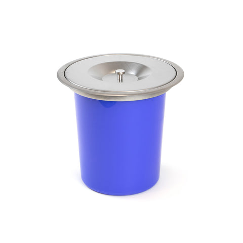 Built-in waste bin for kitchen countertop with lid 6l ø2 1cm Blue