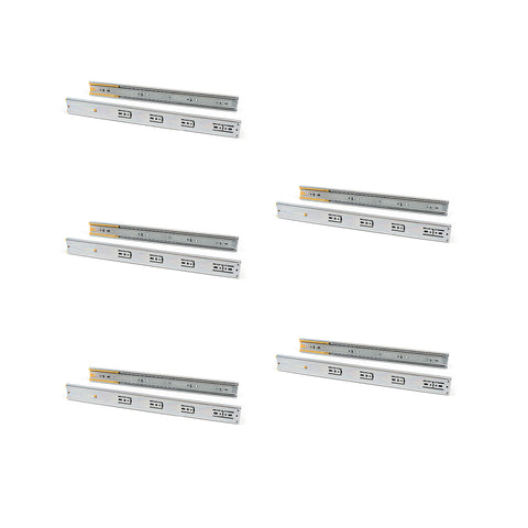 Set of 5 ball-bearing drawer slides with soft-close mechanism 50x45cm