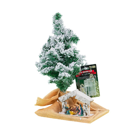 Christmas Tree With Nativity Scene 20x43cm