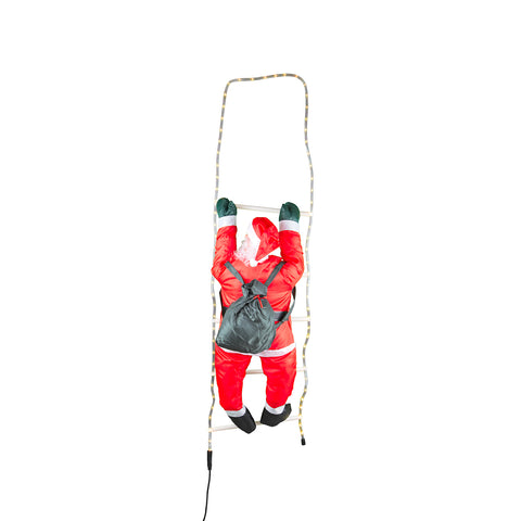 LED Santa Claus on Ladder Decoration 38x140cm