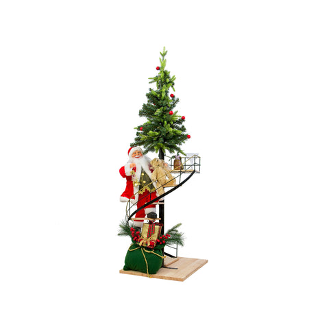 Musical Santa Claus on Ladder Decoration 140cm