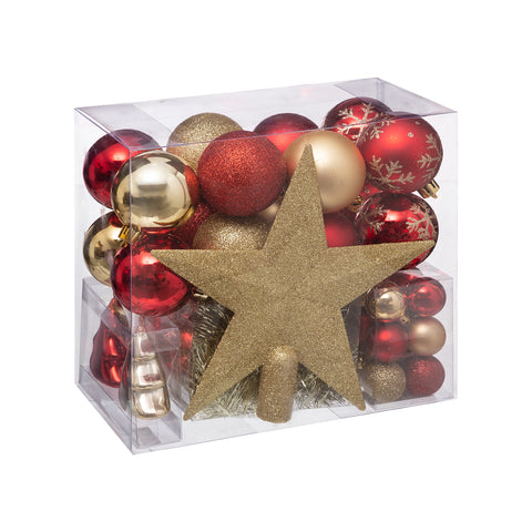 Set of 44 Baubles and Christmas Tree Decorations
