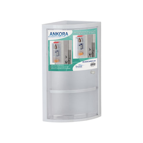 Plastic corner shelf with door Ankora