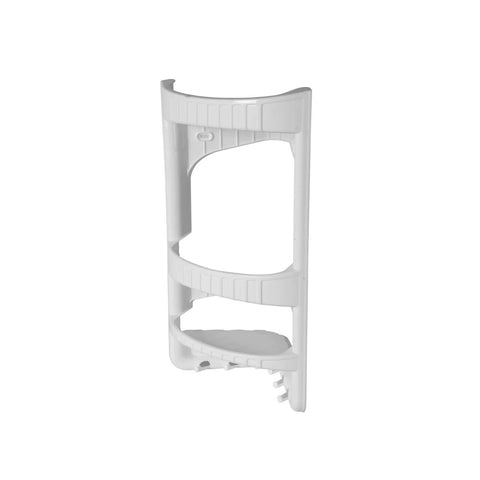 28x17.5x45cm White Plastic 3-Tier Corner Shower Shelf with Door