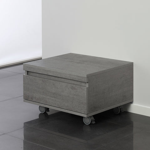 Gray drawer unit with wheels 58x48cm