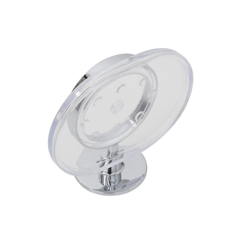 Chrome-plated steel soap dish