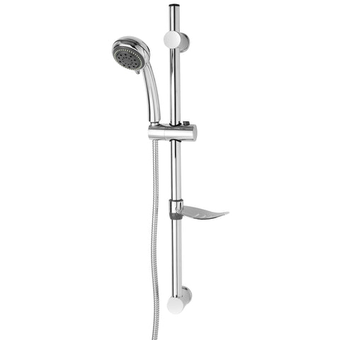 Sliding Shower Rail with Showerhead and Soap Dish