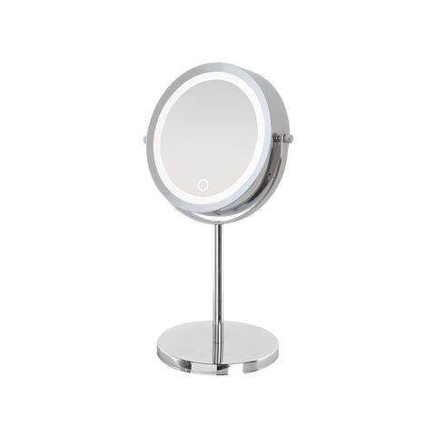 Freestanding mirror with LED lights