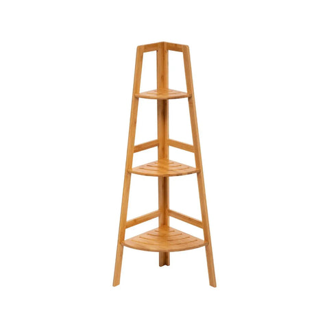 3-tier bamboo corner shelf 32x32x103cm