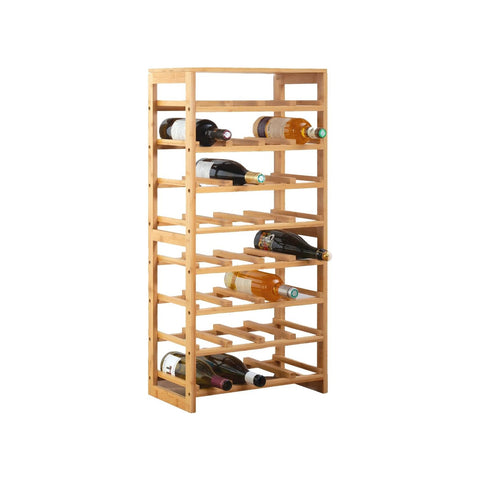 Natural Bamboo Wine Rack for 32 Bottles
