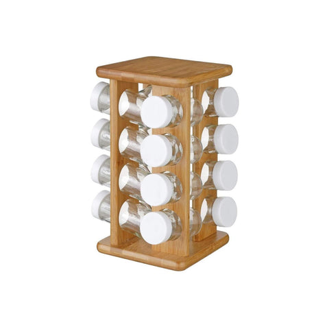 Spice rack set with 12 jars 17x17x28cm