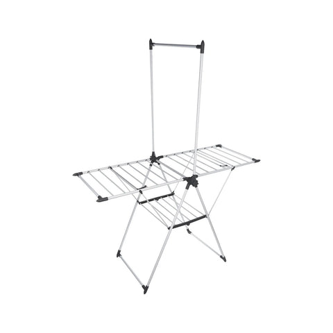 Large Bridge-Style Clothes Drying Rack with Hanger Holder - Adjustable Height