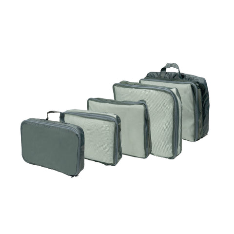 Set of 5 Gray Suitcase Organizers