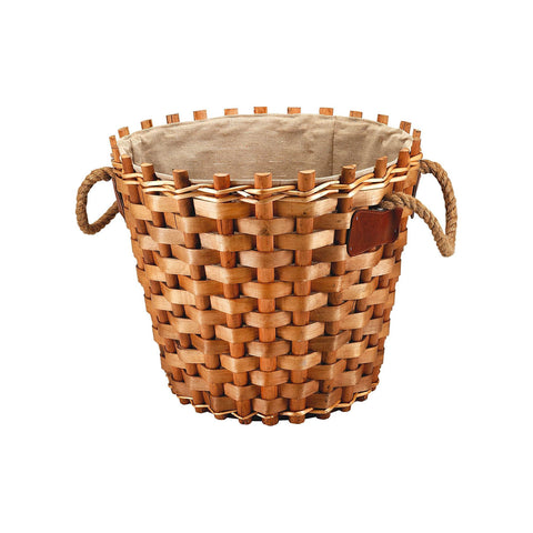 Round Lined Log Basket 47x47x40cm