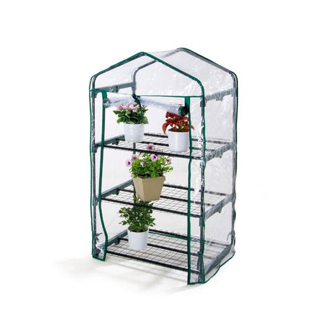 3-Tier Greenhouse with PVC Cover 70x47x7cm