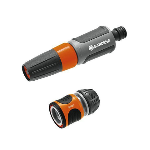 Spray nozzle set with 1/2-inch water stop connector