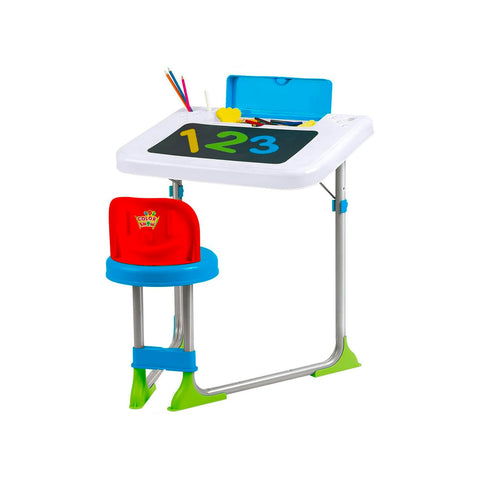 2-in-1 School Desk with Blackboard and Seat
