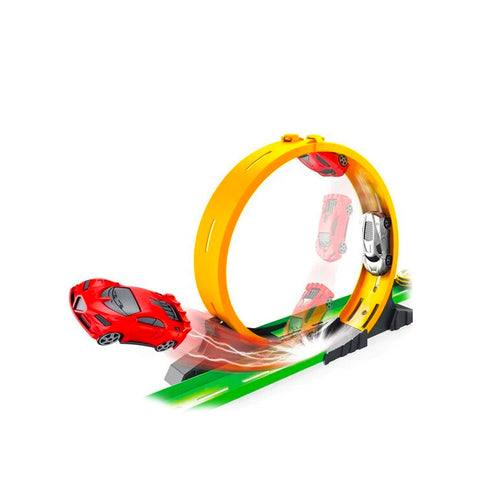Acrobatic Loop-the-Loop Track with 7 Cars