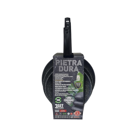 3-Piece Induction Frying Pan Set – PFOA-Free Nonstick Set 20/24/28 cm