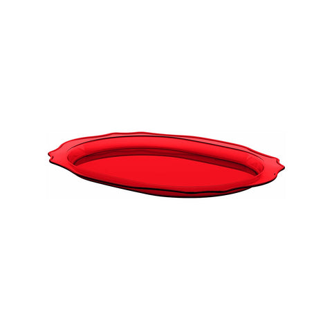 Oval Red SAN/SMMA Tray 47,5x36cm