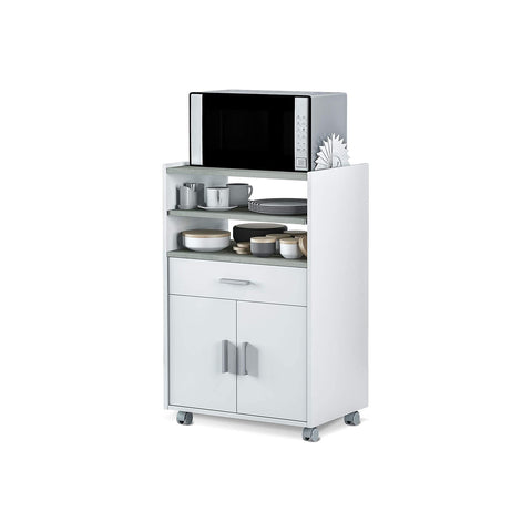 Kitchen Trolley with 2 Doors and 3 Drawers 59x40x92cm