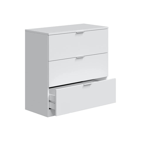 Chest of Drawers with 3 Drawers, White 77x38x80cm