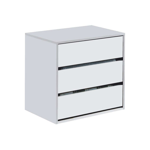 Wooden 3-drawer chest 60x57x44cm