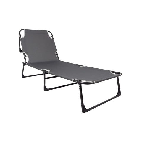 Folding Lounger with Cushion 172x55x27cm