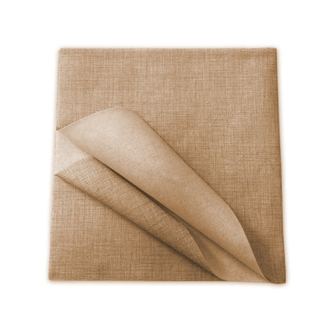 Set of 100 beige TNT disposable tablecloths, 100x100cm