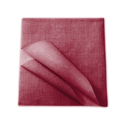 Set of 100 Bordeaux disposable TNT tablecloths, 100x100cm