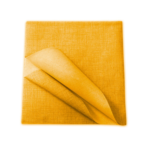 Set of 100 yellow disposable TNT tablecloths 100x100cm