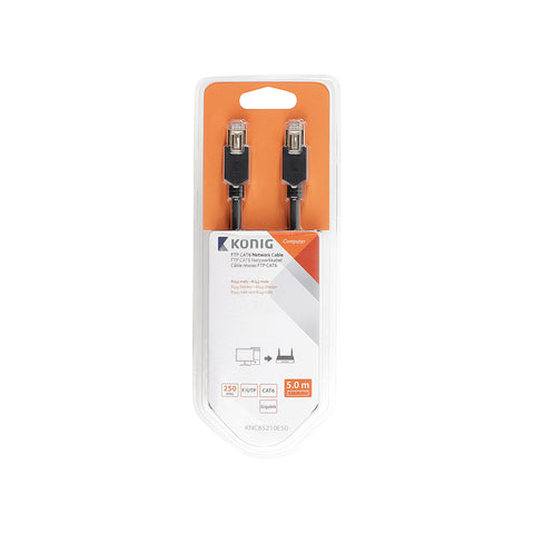 Cat6 RJ45 Network Cable Black 5m