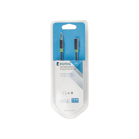 Male-to-Female Audio Extension Cable 1m