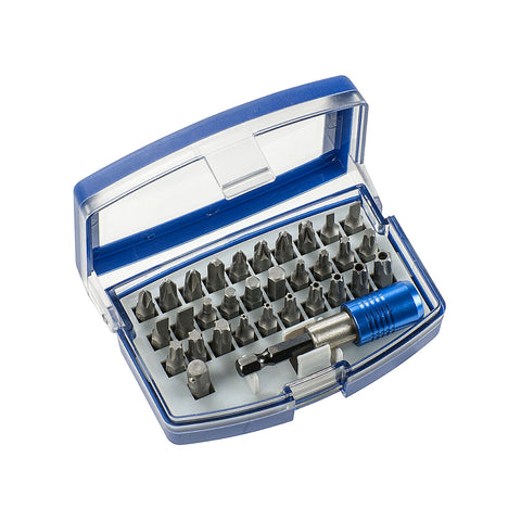 32-piece chrome steel bit set with case